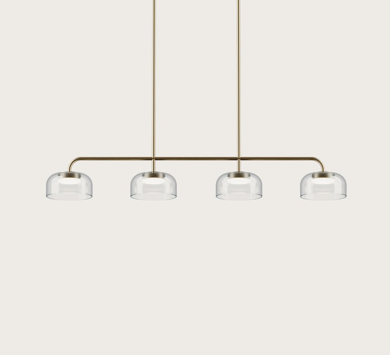 Suspension Aromas installée dans un intérieur contemporain, éclairage diffus et design épuré.