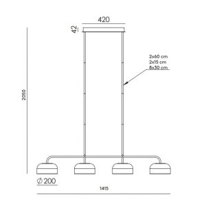 Suspension Aromas installée dans un intérieur contemporain, éclairage diffus et design épuré.