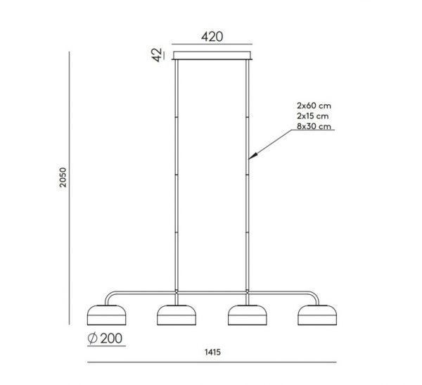 Suspension Aromas installée dans un intérieur contemporain, éclairage diffus et design épuré.