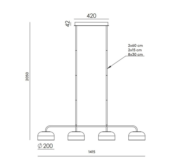 Suspension Aromas installée dans un intérieur contemporain, éclairage diffus et design épuré.