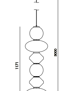 Suspension Mapi de chez Aromas installée dans un intérieur contemporain, lumière douce et design minimaliste.
