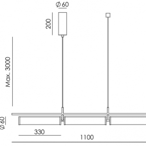 Suspension Numu de chez Aromas installée dans un intérieur contemporain, lumière diffuse et design épuré.