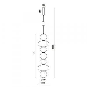 Suspension Mapi de chez Aromas au design contemporain, intégrée dans un intérieur élégant