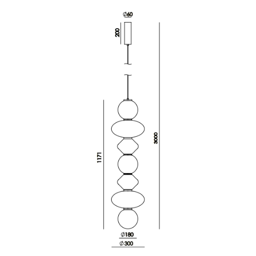 Suspension Mapi de chez Aromas au design contemporain, intégrée dans un intérieur élégant