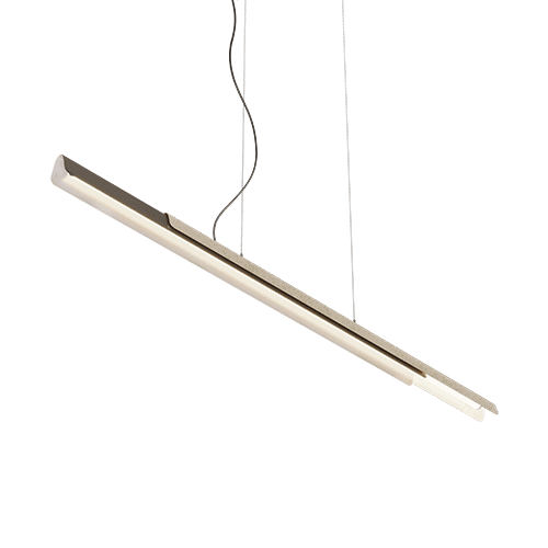Suspension Dala Linear de chez Kundalini, luminaire linéaire suspendu diffusant une lumière homogène