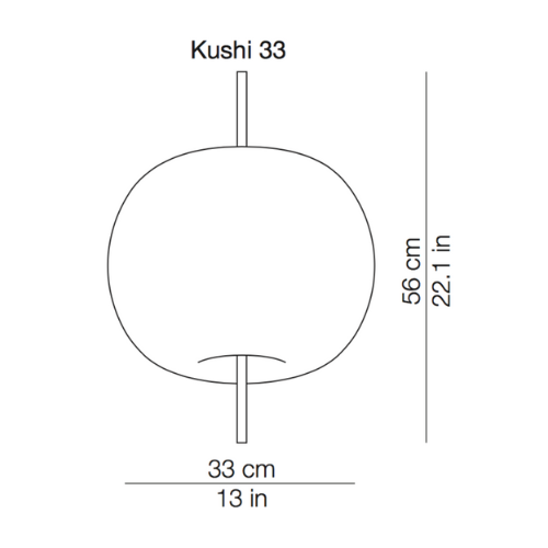 Suspension Kushi de chez Kundalini, luminaire sphérique diffusant une lumière douce dans un espace intérieur