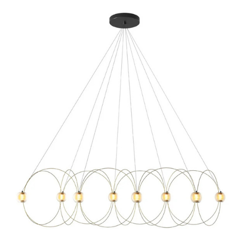 Munari 8 de chez DCW, suspension mobile composée de bras articulés multiples dans un espace intérieur