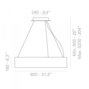 Suspension Ronde de chez 10h10, luminaire circulaire suspendu diffusant une lumière homogène
