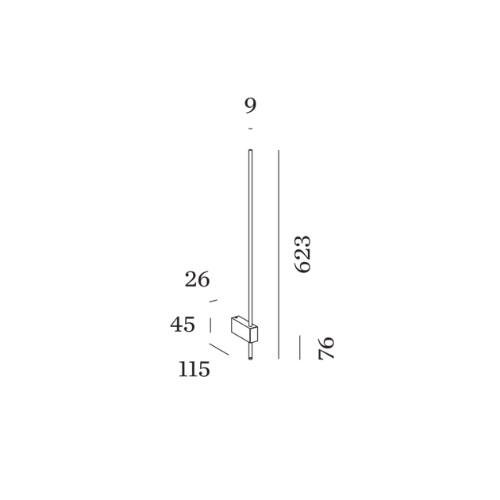 Applique murale Finlin 1.0 design minimaliste par Wever & Ducré